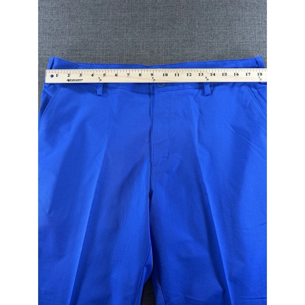 Adidas Golf Pants Men's 36x30 Blue Performance Stretch Flat Front Chino